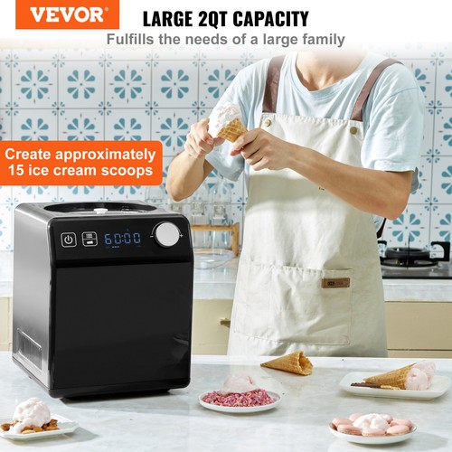 2Qt Automatic Ice Cream Maker Countertop Electric Yogurt Gelato Machine 4 Modes - Picture 2 of 12