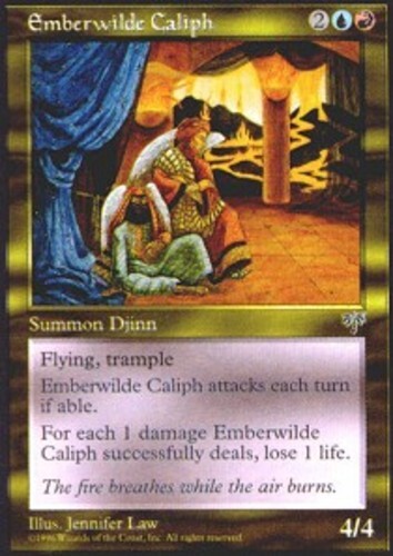 Heavy Play, English MTG Regular Emberwilde Caliph Mirage Magic the Gathering - Picture 1 of 1