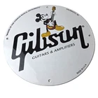 Vintage Gibson Guitars - Mickey Mouse Porcelain Gas Pump Service Station Sign