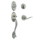 Kwikset Shelburne Satin Nickel Single Cylinder Door Handleset with Tustin Handle