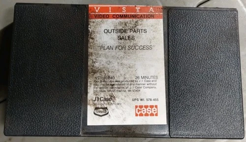 J I Case Equipment VHS Dealership Training Video Outside Parts Sales