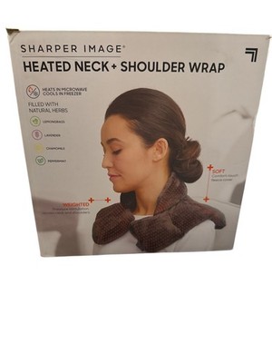 Sharper Image Heated Neck & Shoulder Wrap - Warm or Cold - Weighted -GENTLY USED
