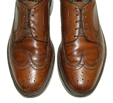 Sz 9.5 FLORSHEIM IMPERIAL, Men's Brown Leather Shoes, Full Brogue Wingtip Derby