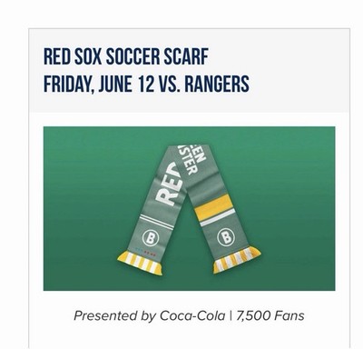 Boston Red Sox City Connect Soccer Scarf SGA 6/12/26 Fenway Park NEW Sealed