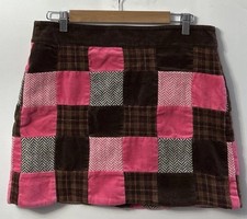 Women s Y2K Vineyard Vines Corduroy Patchwork Mini Skirt Sz 2
