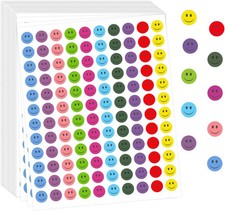 6000 PCS Smiley Face Stickers, Small Happy 50sheets, Multi-colors