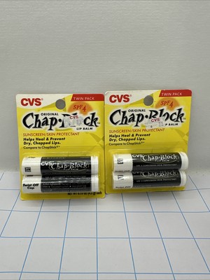 Vintage 2004 Chap-block CVS Brand Two Pack Lip Balm 