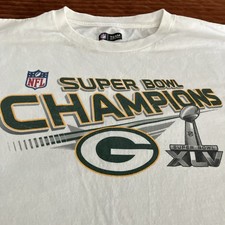 NFL Green Bay Packers SUPER BOWL XLV CHAMPIONS T-SHIRT Team Apparel L Large ￼