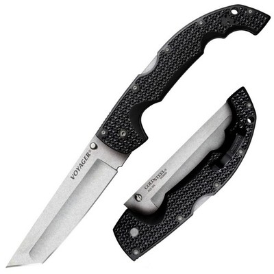 Cold Steel XL Voyager Tanto Pt. Plain 5.5'' Blade 4MM Thick AUS10A STEEL