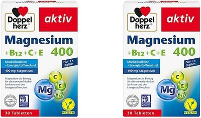 Doppelherz Magnesium 400 + B12 + C + E - Magnesium unterstützt die Muskeln und