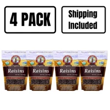 Organic Raisins | Pack of 4 | 1 lb | Shipping Included | Grain Place Foods