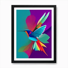 Hummingbird Pop Matisse Bird Art Pr Framed Wall Art Poster Canvas Print Picture