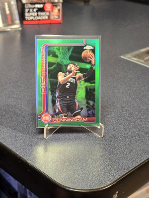 2025-26 Topps Chrome Update Cade Cunningham True Green Refractor /99 #6 Pistons