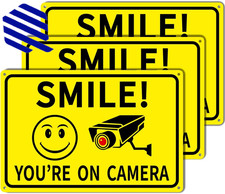 Smile Youre On Camera Signs 8x12 Rust Free Al...