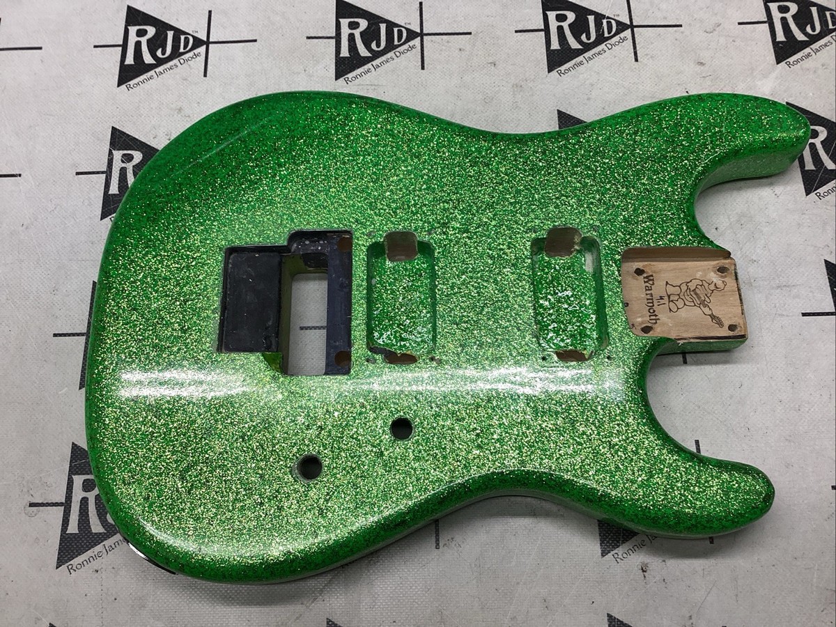 Warmoth Strat Electric Guitar Body Green Candy Flake Floyd | eBay
