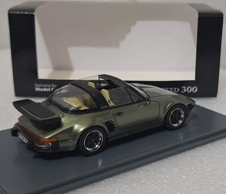 WOW Porsche 930 Turbo SE Targa Flatnose 1987 Green 1:43 Neo 43883 1 of 300ARE!! - Image 2 of 4