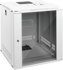 12U Wall Mount Rack Network Cabinet for 19" IT Equipment,with Lockable Glass ...