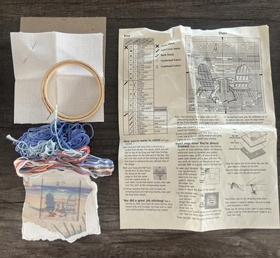 Dimensions Daydreams Beach Retreat Counted Cross Stitch Kit Open Complete Kit