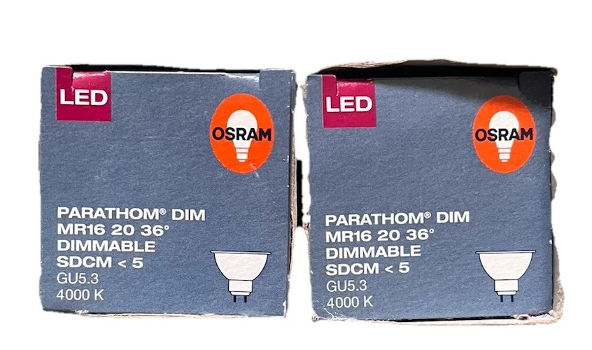 2 Pack Of Osram LED Parathom GU5.3 3.4W=20W 4000k Cool White ( Package Damaged - Image 4 of 4