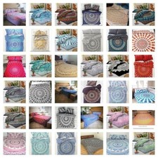 Indian Mandala Duvet Quilt Cover Set Moroccan Hippie Single Double Super King