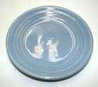 Vintage Bauer Pottery Ring Ware Ringware Delph Blue Bread Plate