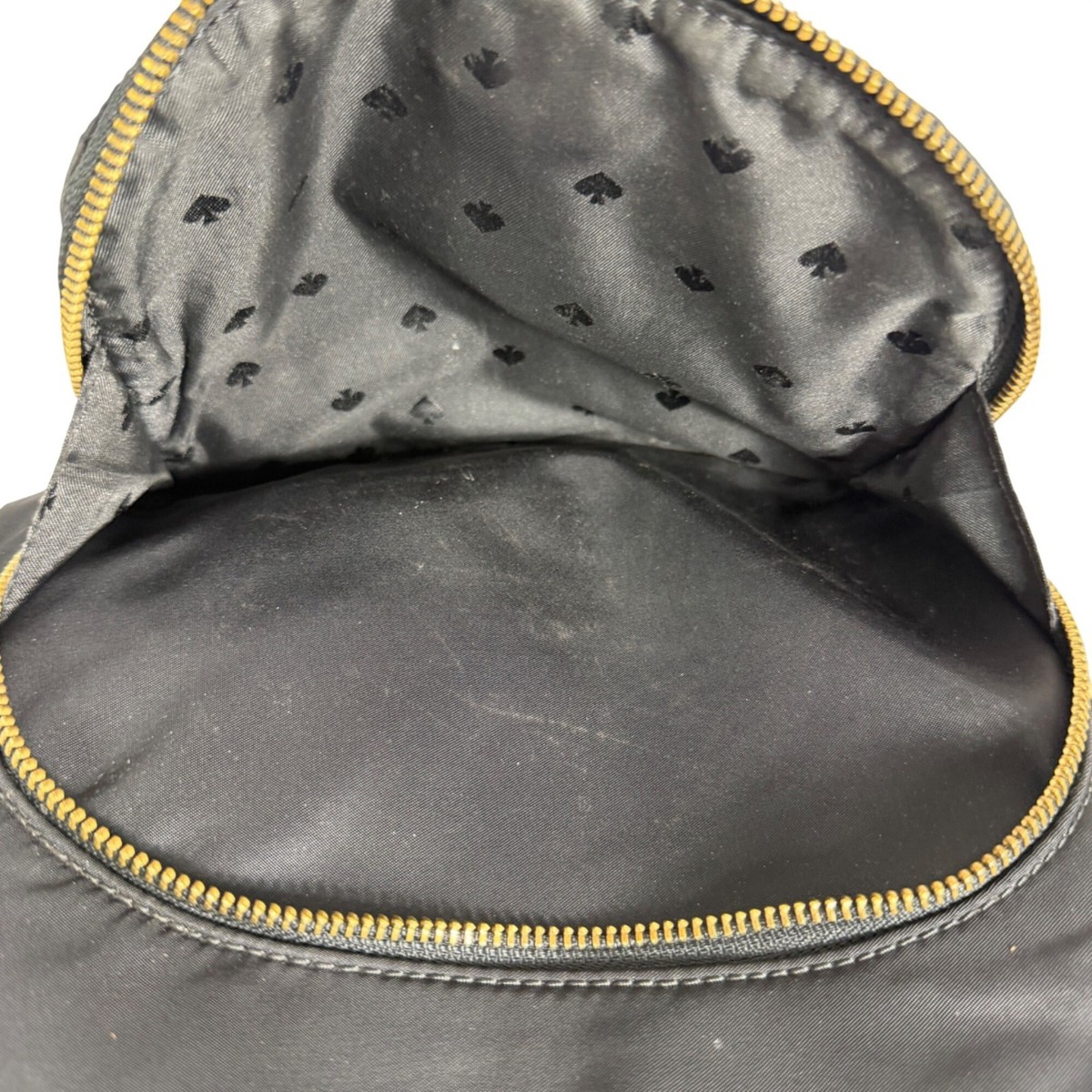 Kate Spade New York Black Nylon Backpack Pockets Adjustable 
