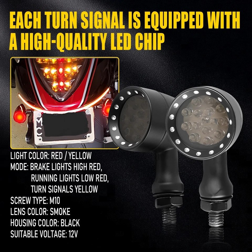 Para Honda Shadow Spirit Aero 750 VT750C LED pisca-pisca freio seta - Imagem 4 de 4