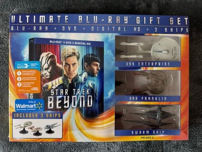 Star Trek Beyond Ultimate Blu-Ray/DVD/Digital Gift Box Set W 3 Mini Ships SEALED