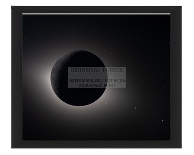 MOON BLOCKING SUN DURING ECLIPSE ARTEMIS II LUNAR FLYBY 8X10 FRAMED PHOTO