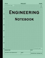 Engineering Notebook: 160 Pages Grid Format, Engineer Lab Quadrille Graph...