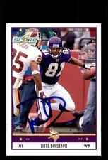 Signed Football Card Auto Nate Burleson 2005 Score #161 Minnesota Vikings