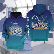 Disney 100 Years of Wonder Blue Unisex Hoodie Special Gift For Men Women S-5XL