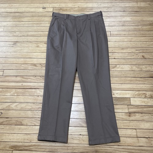 Cabela's Pleated Front Pants Men 38x34 Brown AccuWaist Straight Twill Chinos NEW - Picture 20 of 22
