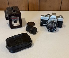 Vintage camera  accessories lot Minolta SRT 101 Tiffen 55m Japan Sunbeam 120