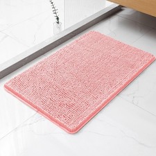 Pink Bathroom Rug 20x32 Inch Thick Plush Chenille NonSlip Bath Mat 1 PC