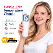 Smart Med Alert Forehead Infrared Thermometer 1-Second Reading, Fever Alarm