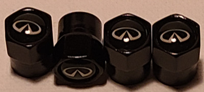 4 pcs Hex black Valve Stem Caps Tire Valve Air Dust Cover for Infiniti NEW
