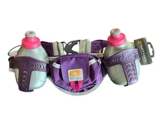 Nathan Trail Mix Hydration Belt w/2 Bottles Running Hiking Adjustable Size - NEW