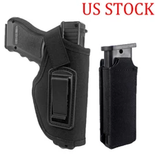 Tactical Concealed IWB Pistol Gun Holster Right Hand with Single Magazine Pouch
