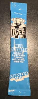 Icee Blue Raspberry Zero Sugar Free Drink Mix 100 Packets Free Shipping!