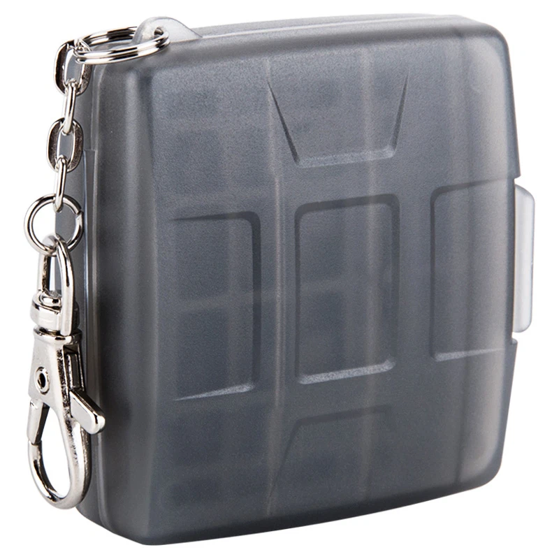 JJC 64*64*26mm Anti-dust Memory Card Case w/ Lock&Ring fits 4 SD + 4 MSD Cards - Image 2 of 4