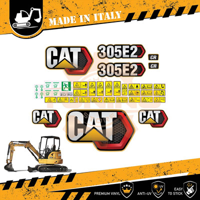 Arbeit bedeutet Klebekit Caterpillar Bagger 305E2_CR_esagoni