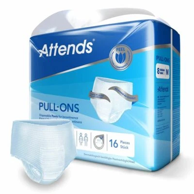 Attends Pull Ons Incontinence Pants Number 8 MEDIUM (Pack of 16)