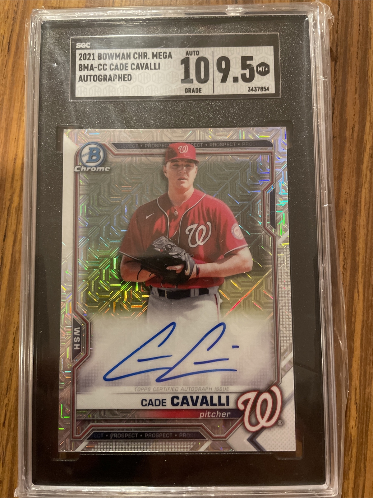 2021 Bowman Chrome Mega Box #BMA-CC  Cade Cavalli Auto Mojo 9.5 10 Auto
