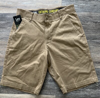 Lee Performance Series Extreme Comfort Mens Khaki Cargo Shorts Size 30 W  NEW