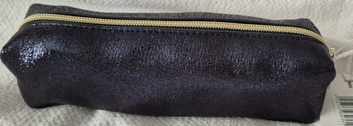 TED BAKER AALARNA SAFFIANO BRUSHES COSMETIC PENCIL CASE IN NAVY GLITTER NWT - Picture 2 of 5