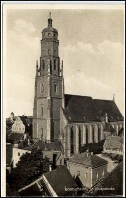 NÖRDLINGEN AK ~1930/40 St. Georgskirche Kirche Häuser alte Postkarte