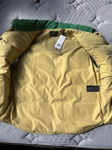 RRL RALPH LAUREN DOWN VEST MEN COLOR MULTICOLOR MATERIAL LEATHER SIZE M USED - Picture 4 of 5