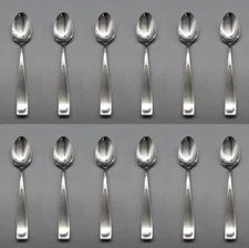 Oneida Stainless MODA (GLOSSY) Oval Soup / Place Spoons - Set of Twelve * (VIET)