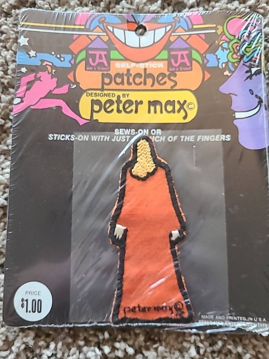 NOS Vintage Peter Max Patch ORIGINAL Sealed in package